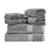 6-Piece Towel Set, 600 GSM 100% Cotton Towels for Bathroom, 2 Bath Towels, 2 Hand Towels and 2 Washcloths