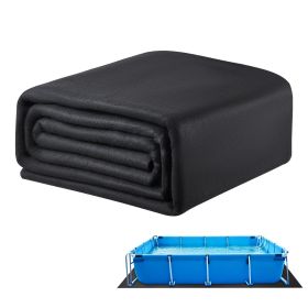 Rectangle Pool Liner Pad, 16 x 32 ft Pool Liner Pad for Above Ground Swimming Pools, Extra-Thick Pool Mat, Prevents Punctures