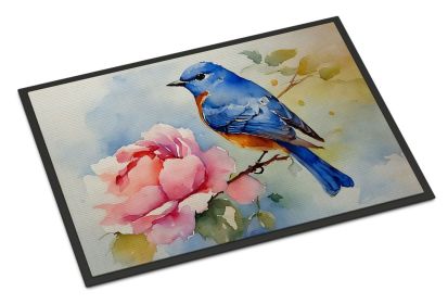 Bluebird Doormat Front Door Mat Indoor Outdoor Rugs for Entryway, Non Slip Washable Low Pile, 24H X 36W