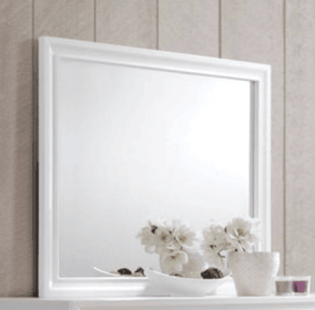 Naima White Finish Mirror