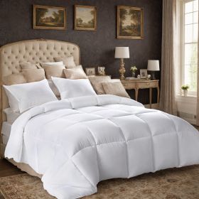 All-polyester Brushed Single Quilt Core Lattice Quilting With Microfiber Filling,  Suitable For All Seasons, Down Quilt Alternative, Breathable A (Option: 229cmX229cm 4pcs)