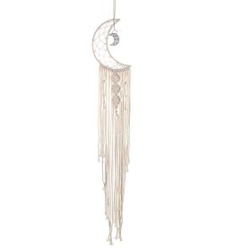 1pc Black Moon Decor Dream Catcher; Hanging Dream Catcher; Wall Decor Valentine's Day Gifts Birthday Gifts (Color: Beige Color)