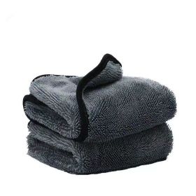 Towel Microfiber Car Beauty Car Towel Not Easy To Shed Hair Thickened Absorbent Seamless Car Cleaning Cloth (Option: Gray 600g ㎡-20x30CM)