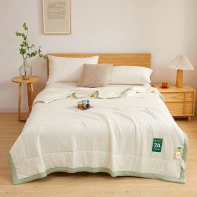 Antibacterial Raw Cotton Washable Summer Cool Quilt (Option: Cream White-200X230cm)